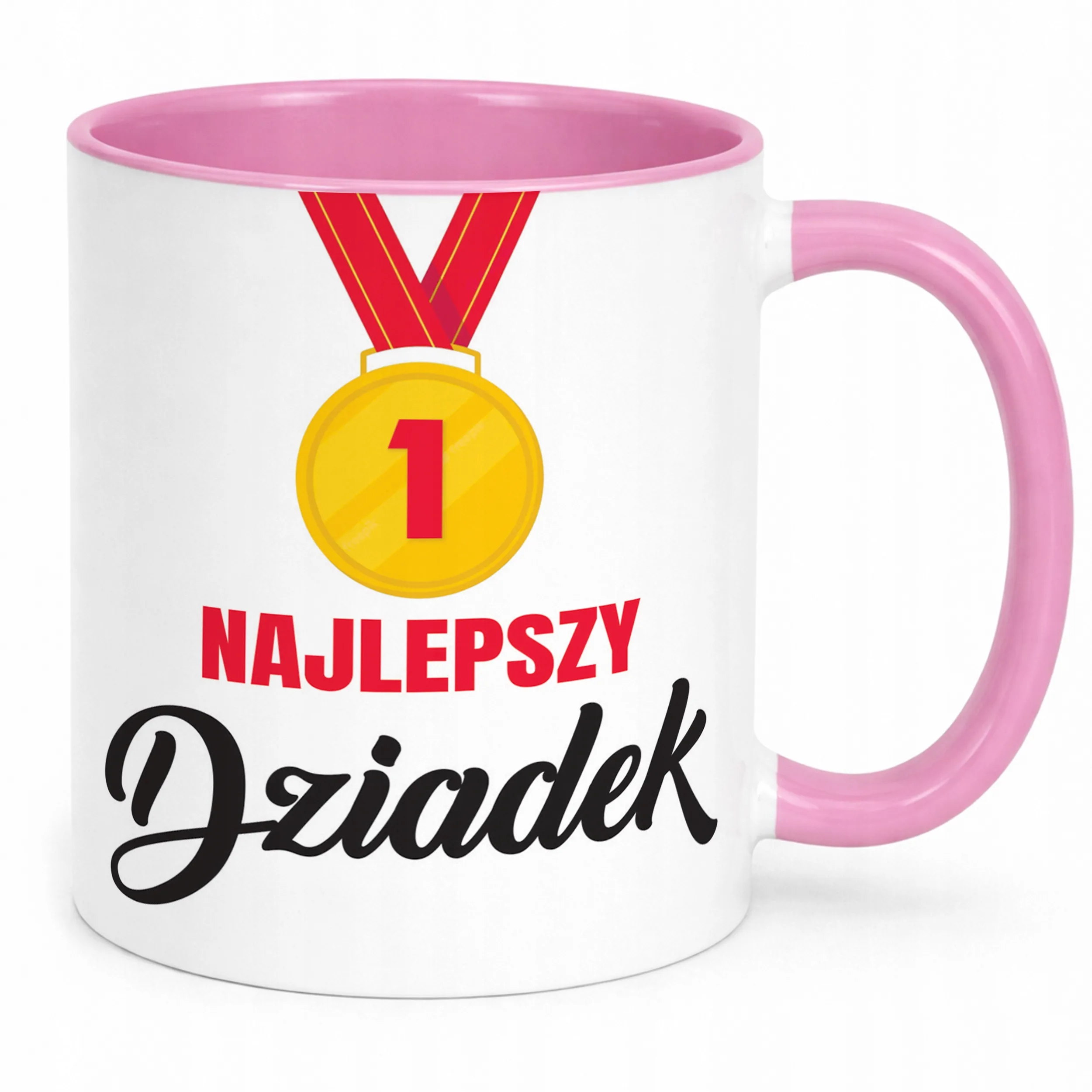 Kubek Różowy Dzień Dziadka Najlepszy Dziadek Prezent Upominek