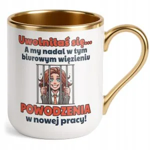 Kubki premium białe ze złotym rantem