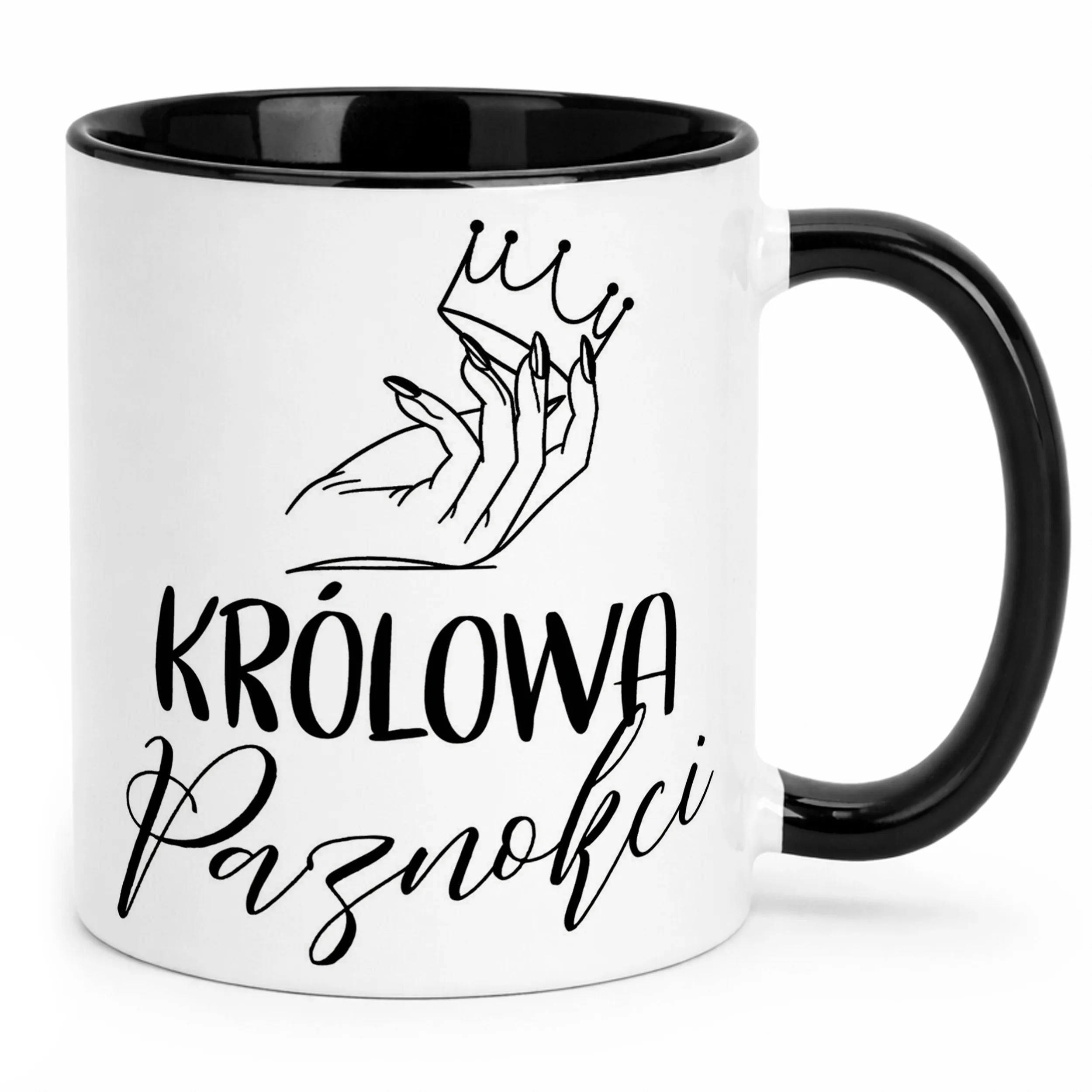 Kubek Czarny Królowa Paznokci Dla Stylistki Paznokci Prezent