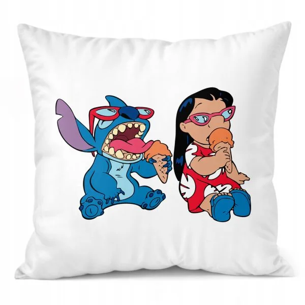 Poduszka 38x38cm Stitch Lilo i Stich Bajka Dla Dzieci Prezent