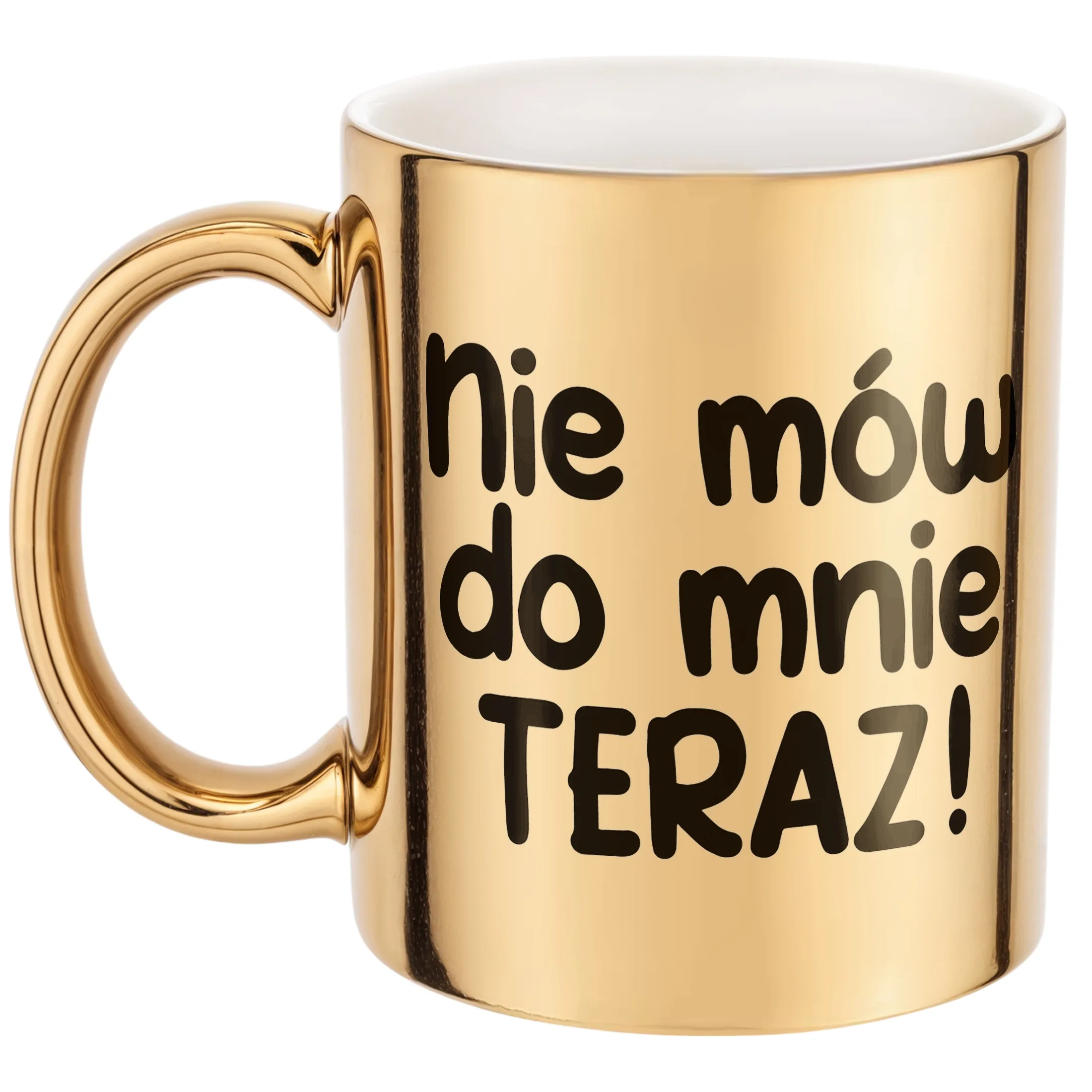 Złoty Kubek Nie Mów Do Mnie Teraz Śmieszny Zabawny Prezent