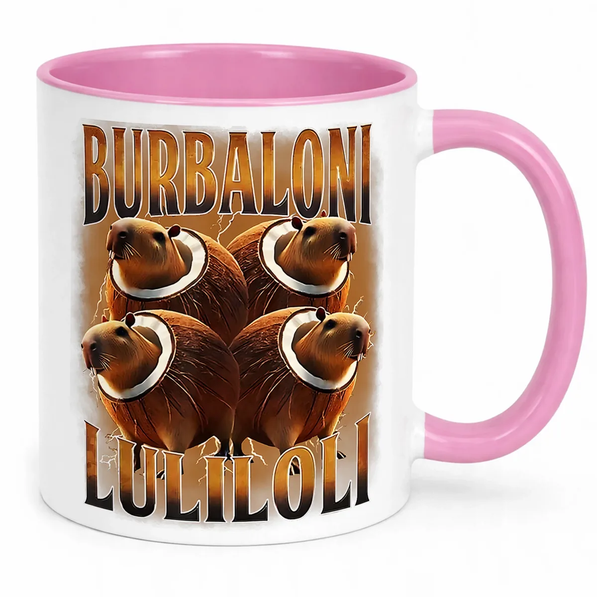 Kubek Różowy Burbaloni Lulioli viral tiktok brainrot mem