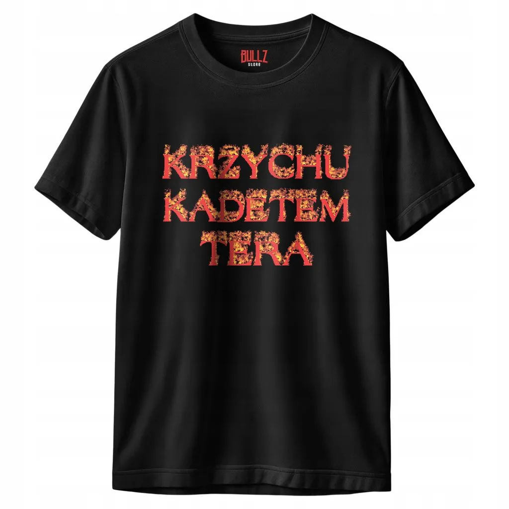 Koszulka czarna męska Krzychu Kadetem Tera Memy r. 3XL