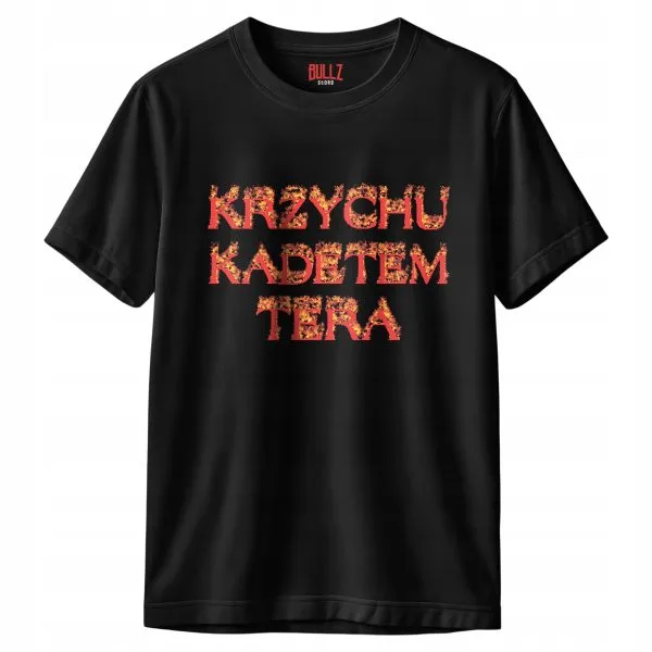 Koszulka czarna męska Krzychu Kadetem Tera Memy