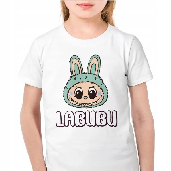 Koszulka biała dziecięca Labubu Dla Fanów Bajki