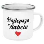 Emaliowany Kubek Garnuszek 300 ml Dzień Babci Prezent Najlepsza Babcia