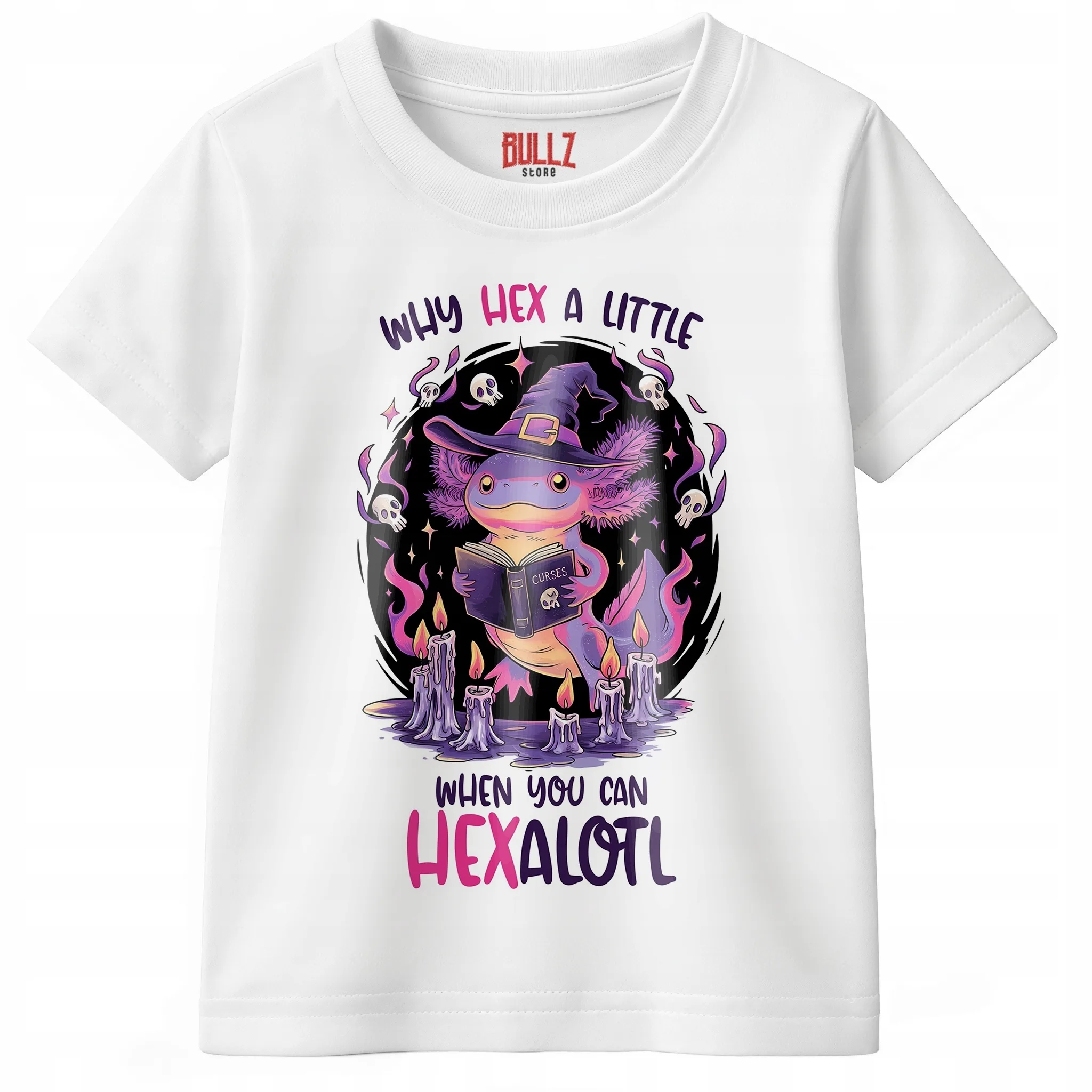 T-shirt dziecięcy biały Aksolotl Axolotl Prezent dla Dziecka