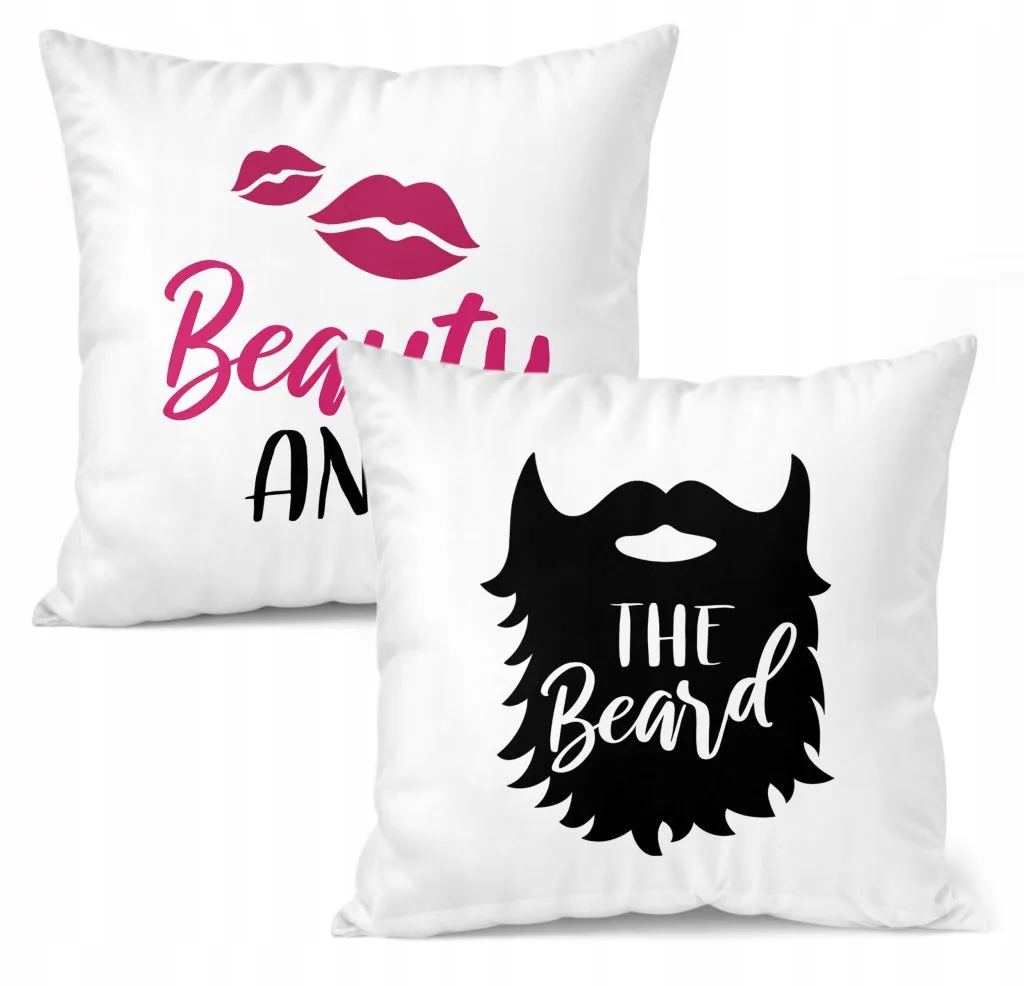Zestaw Poduszek Walentynkowy Walentynek Beauty and The Beard Prezent