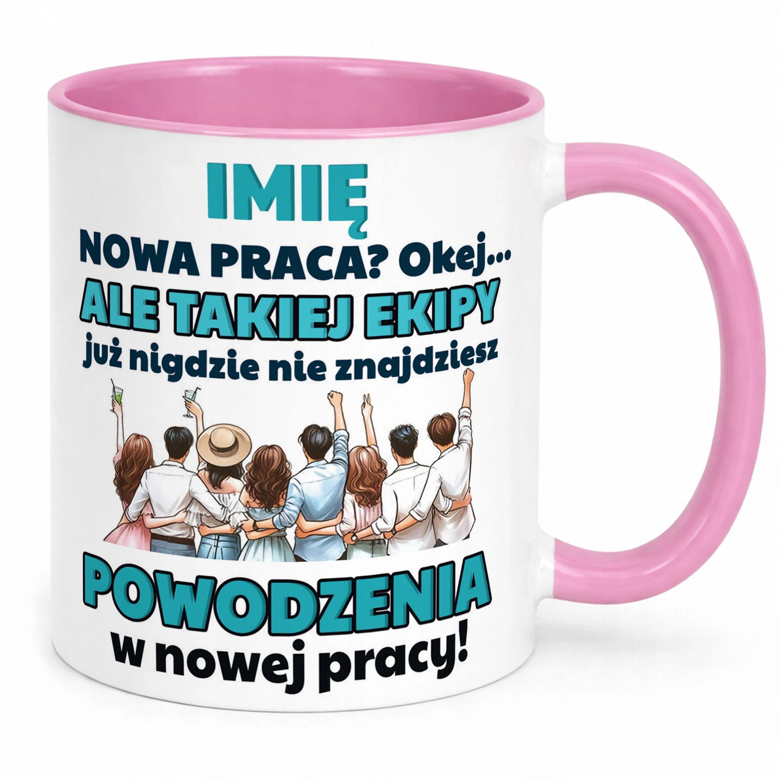 Kubek Różowy Personalizowany Pożeganie Odejście z Pracy Prezent
