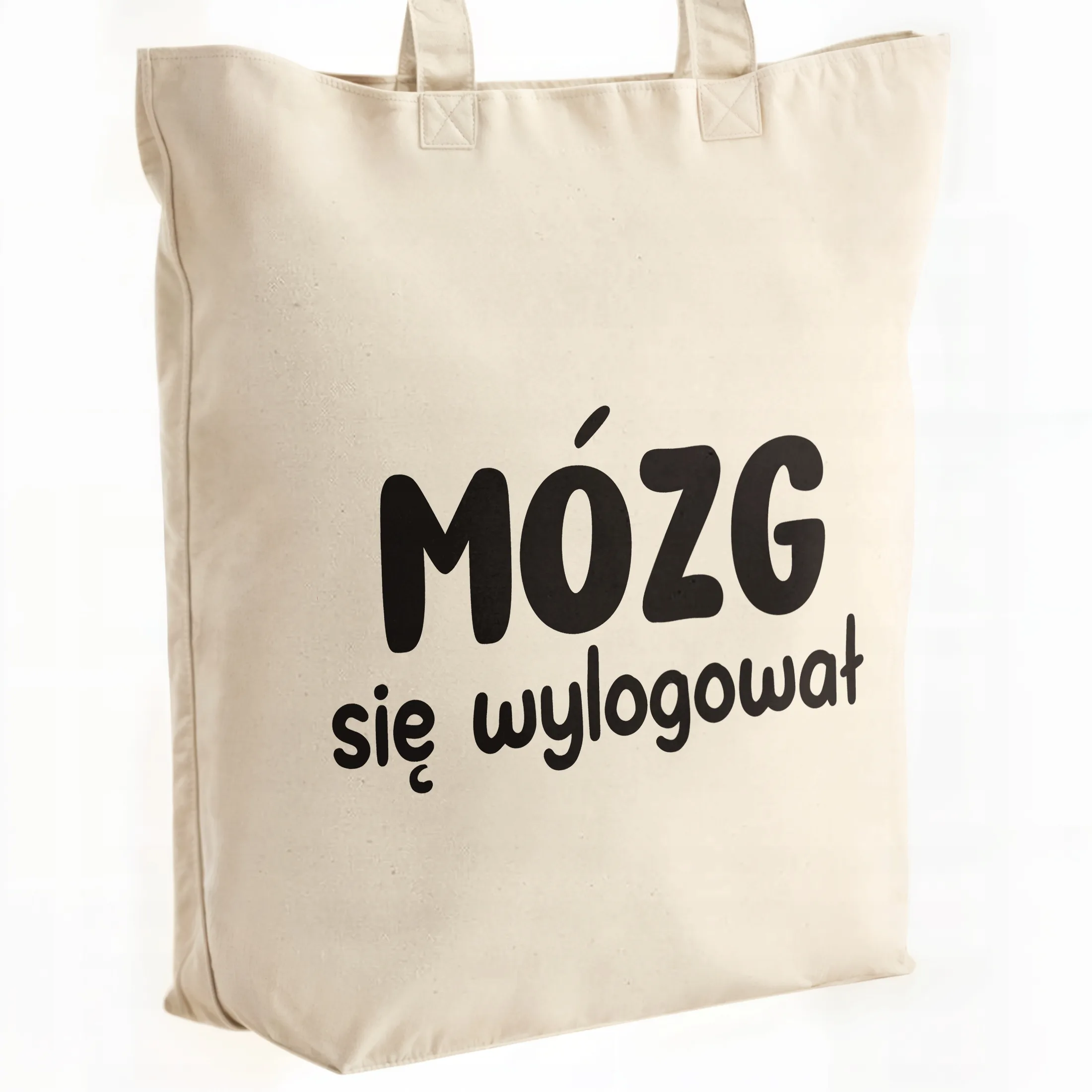 Torba bawełniana premium Mózg Się Wylogował Zabawny Prezent