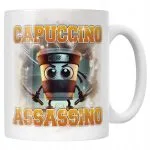 Kubek ceramiczny BRAINROT Capuccino Assassino Memy Zabawny TikTok Viral
