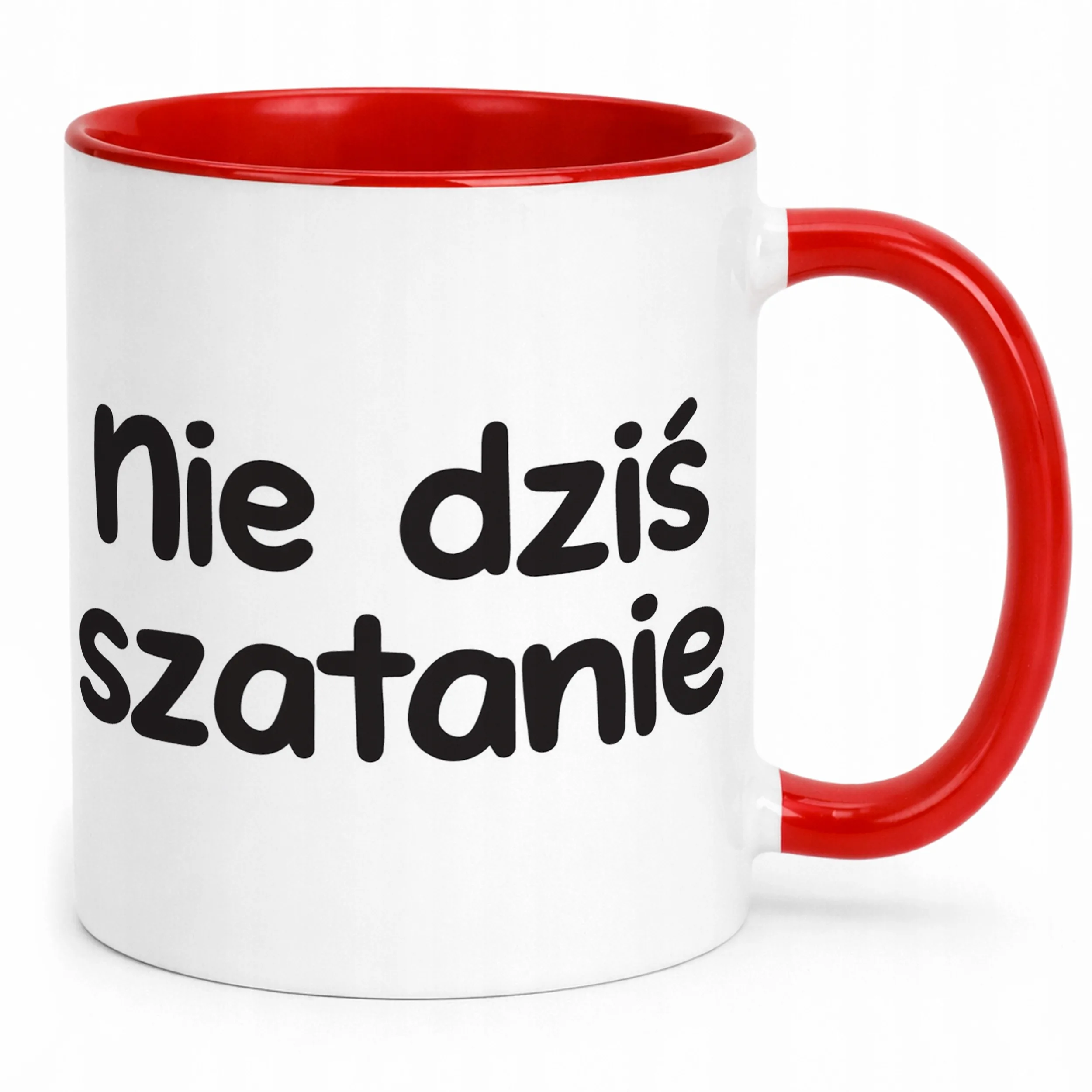 Kubek Czerwony Nie Dziś Szatanie Śmieszny Zabawny Prezent