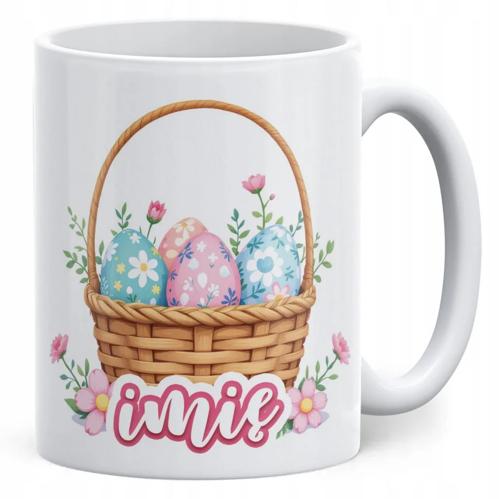 Kubek ceramiczny Wielkanocny Personalizowany Z okazji Świąt Wielkanocnych