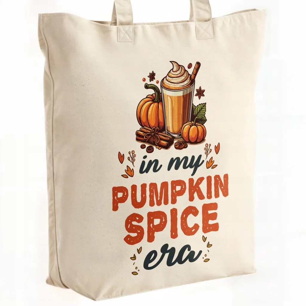 Torba bawełniana premium Jesień In My Pumpkin Spice Era Dynia