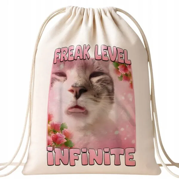 Plecak bawełniany Freak Level Infinite viral tiktok mem