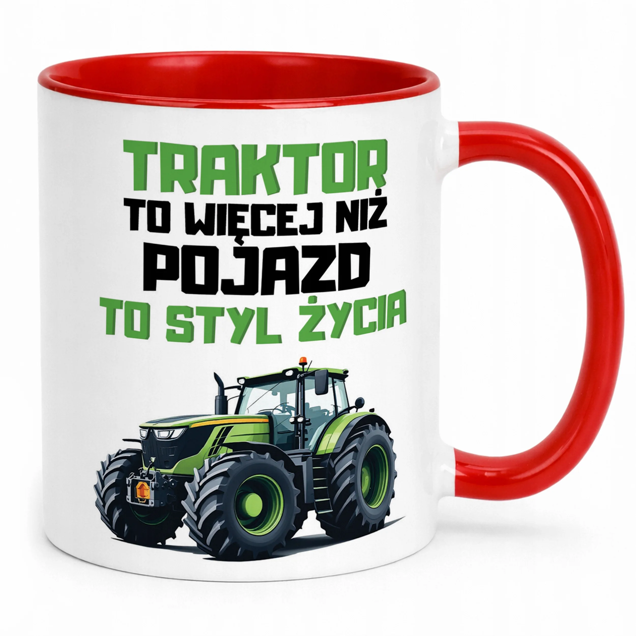 Kubek Czerwony Rolnik Dla Rolnika Traktor Zabawny Prezent Upominek