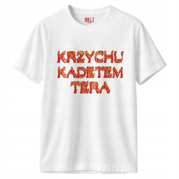 Koszulka biała męska Krzychu Kadetem Tera Memy