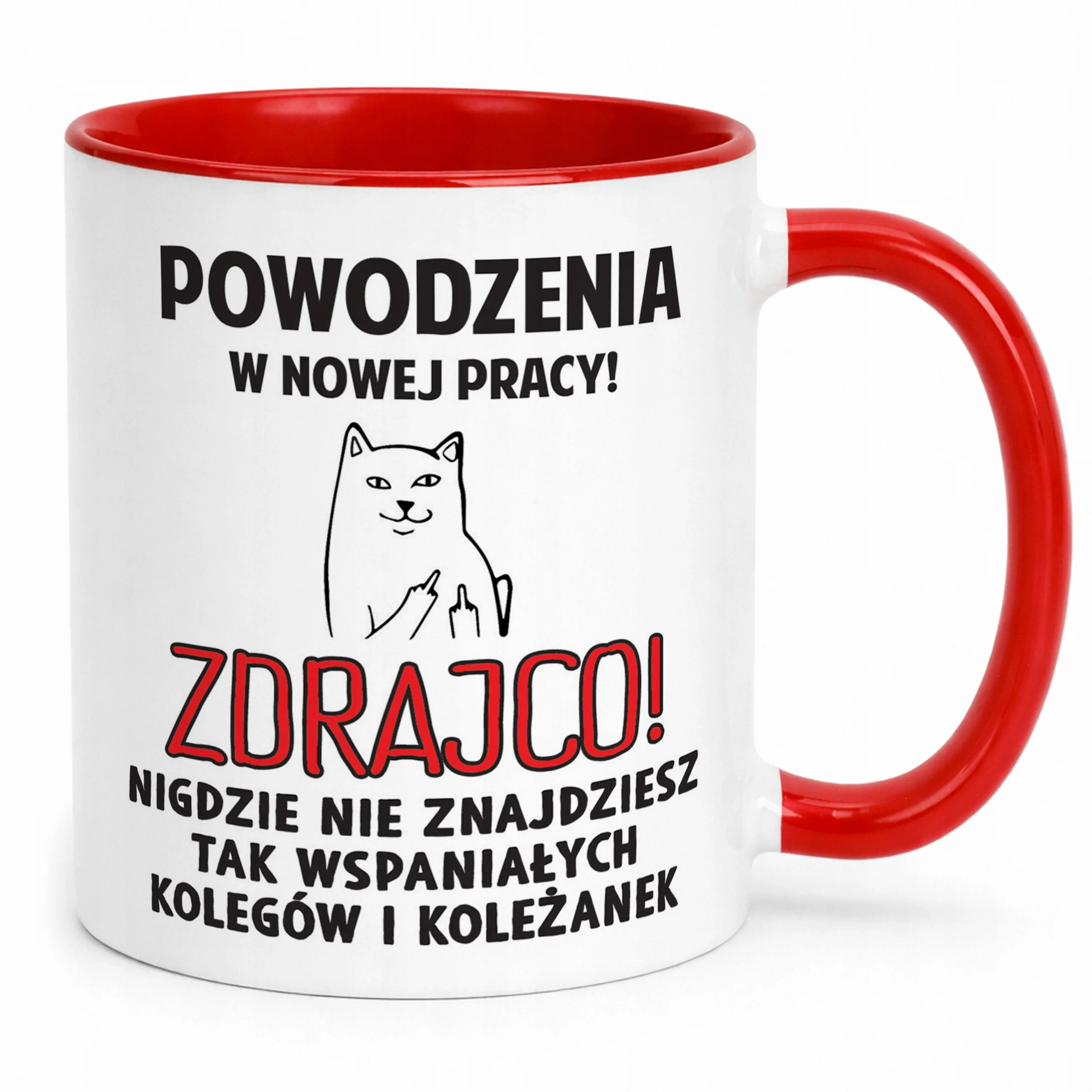 Kubek Czerwony Na Pożegnanie Odejście z Pracy Zabawny Prezent