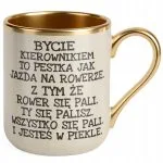 Kubek Premium Złoty Ecru Bycie Kierownikiem Dla Kierownika Zabawy Prezent