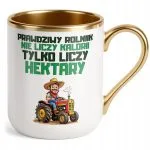 Kubek Premium Złoty Rolnik Dla Rolnika Traktor Zabawny Prezent