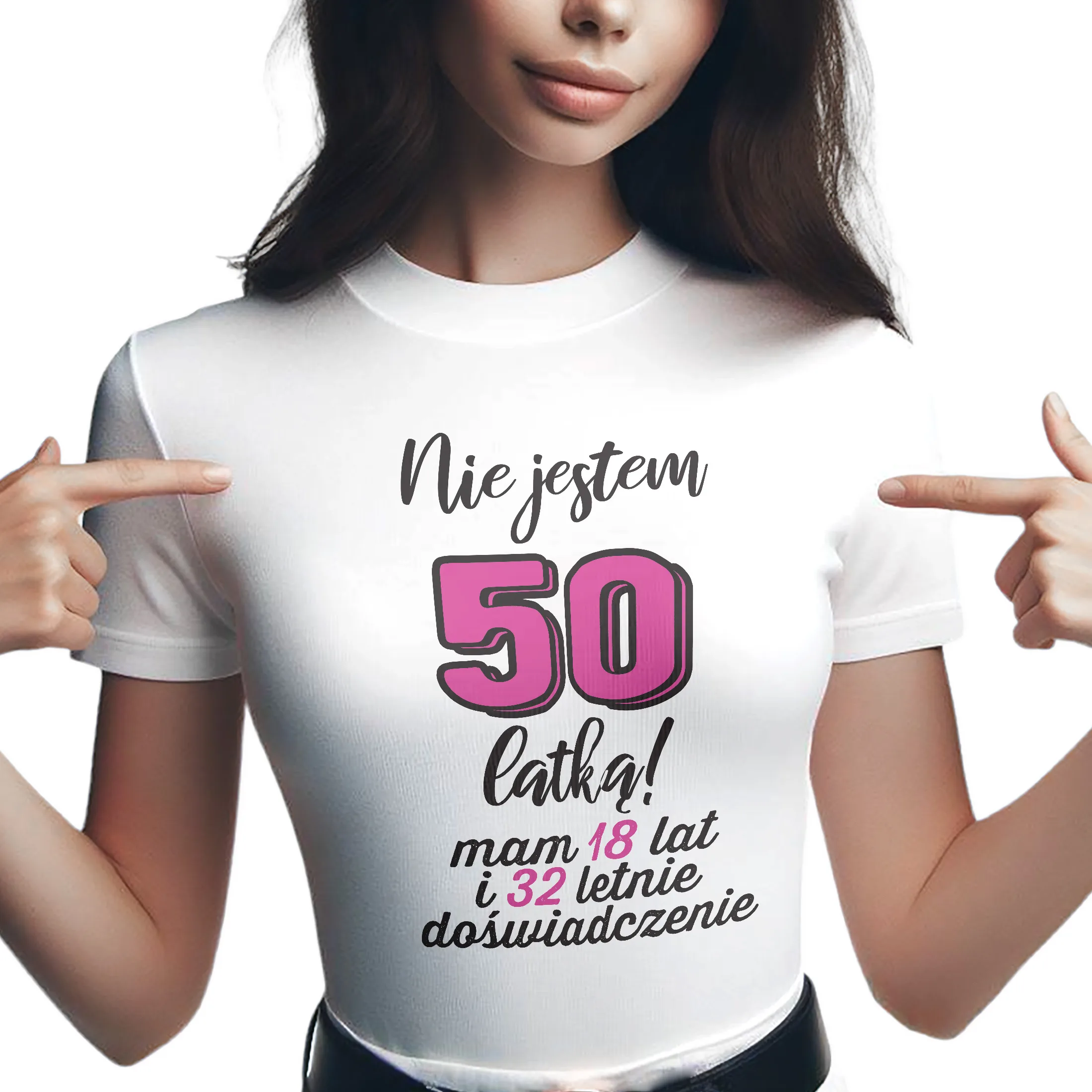 Koszulka damska na 50 urodziny Nie jestem 50