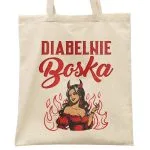Torba bawełniana na zakupy prezent na Dzień Kobiet Diabelnie Boska