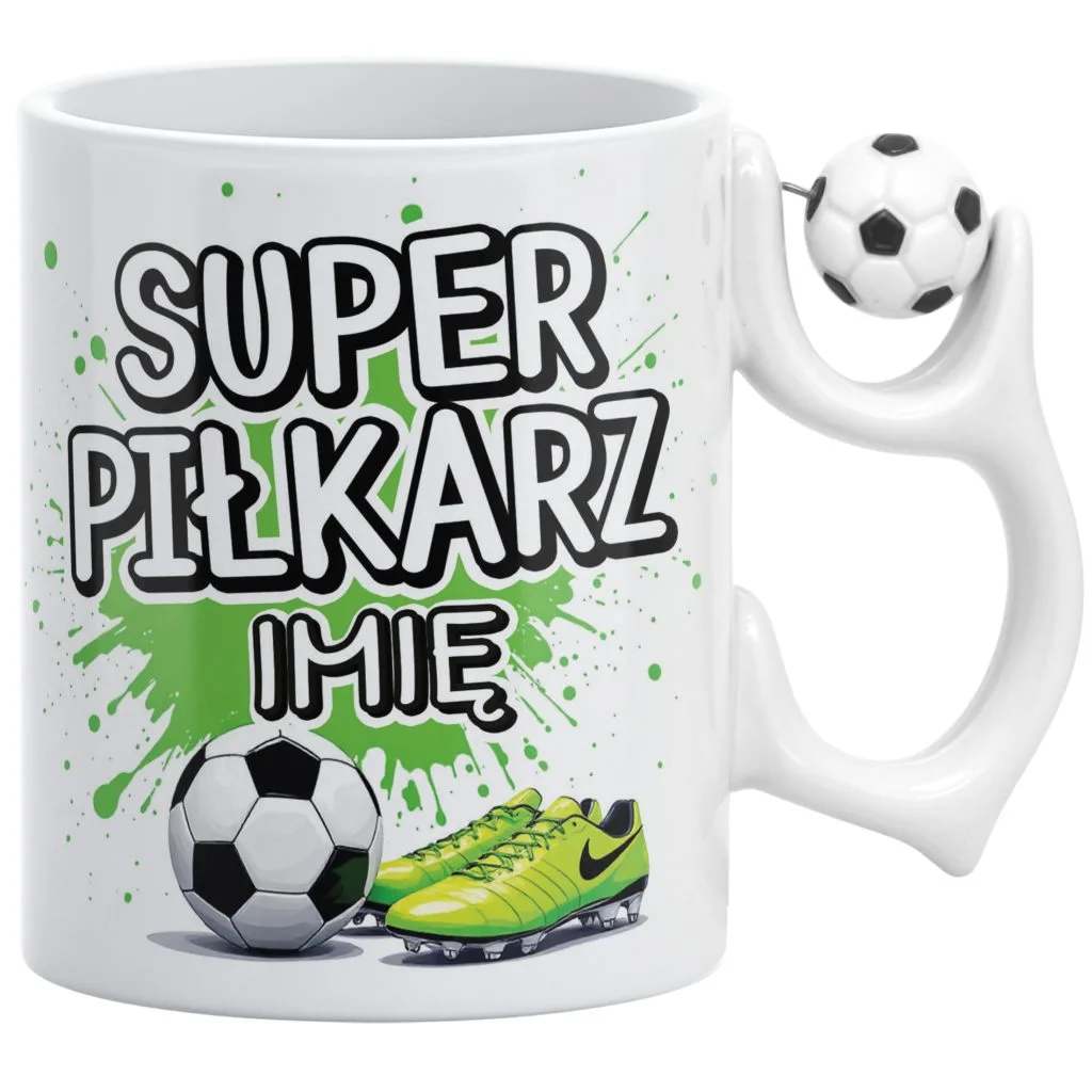 Kubek piłkarski personalizowany Super Piłkarz Dla Piłkarza Prezent