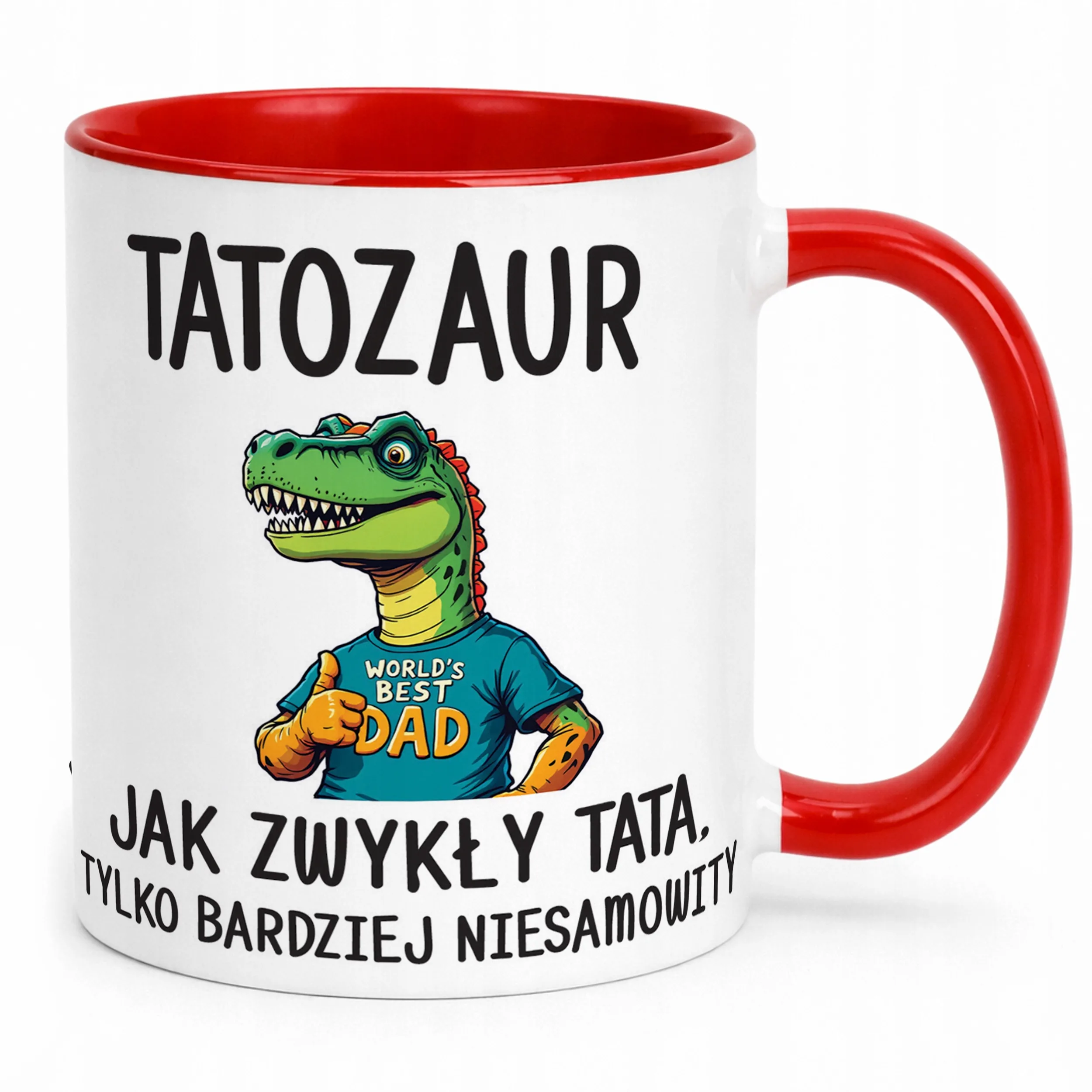 Kubek ceramiczny Dzień Ojca Tatozaur Prezent Upominek Dla Taty