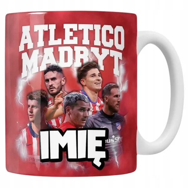 Kubek personalizowany Atlético Madryt Griezmann Morata dla kibiców