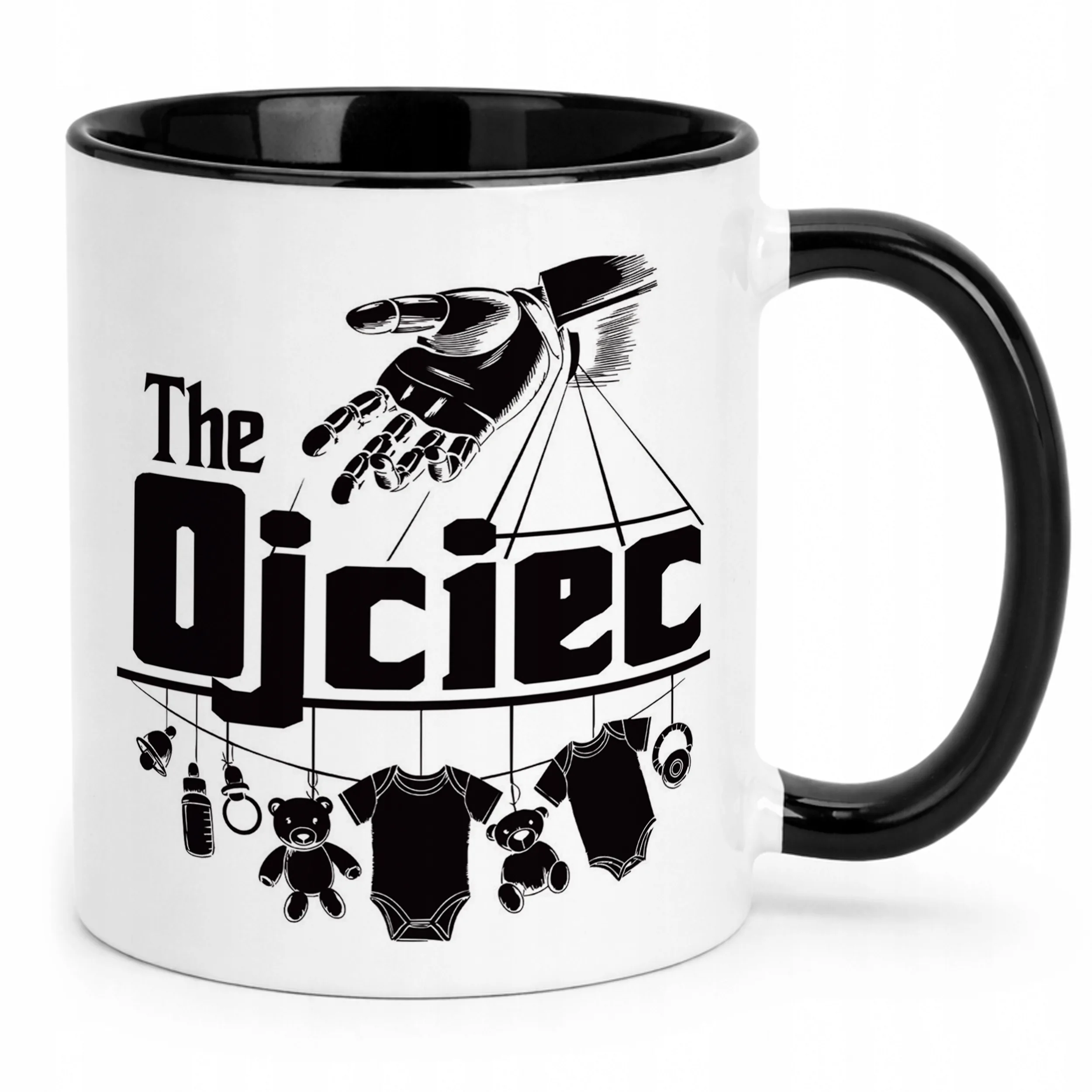 Kubek Czarny Dzień Ojca Dla Taty The Ojciec Prezent