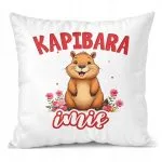 Poduszka 38x38cm Personalizowana Kapibara Capybara Zwierzak Dla Dzieci