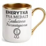 Kubek Premium Złoty Z okazji Emerytury Dla Emerytki Prezent