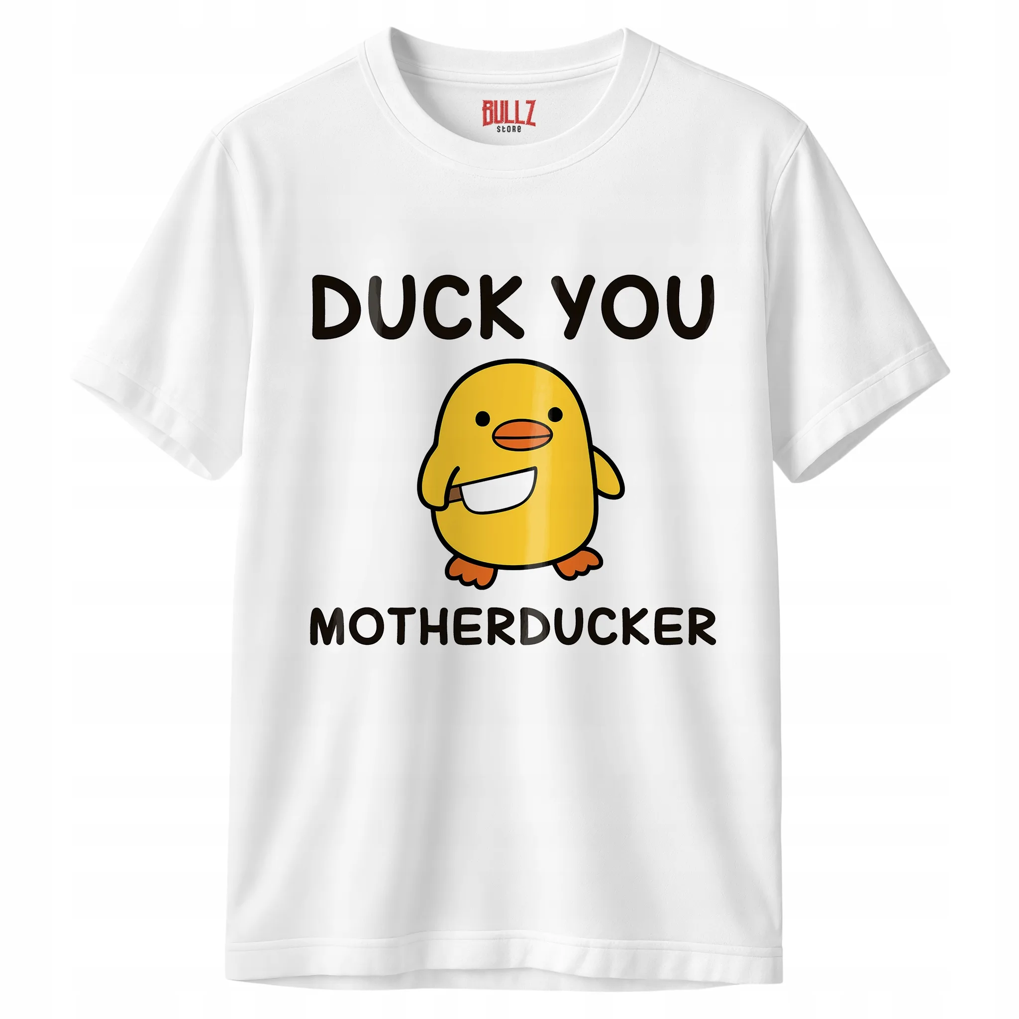 Koszulka biała męska Duck You Zabawny Prezent