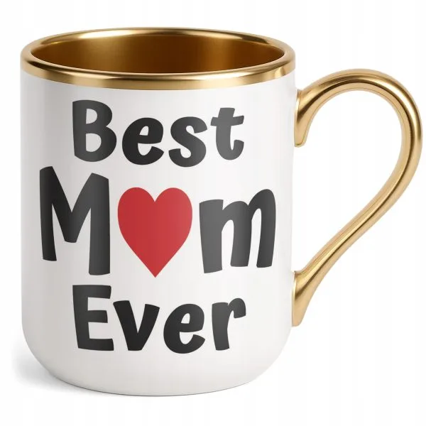 Kubek Premium Złoty Dzień Matki Best Mom Ever Prezent Dla Mamy
