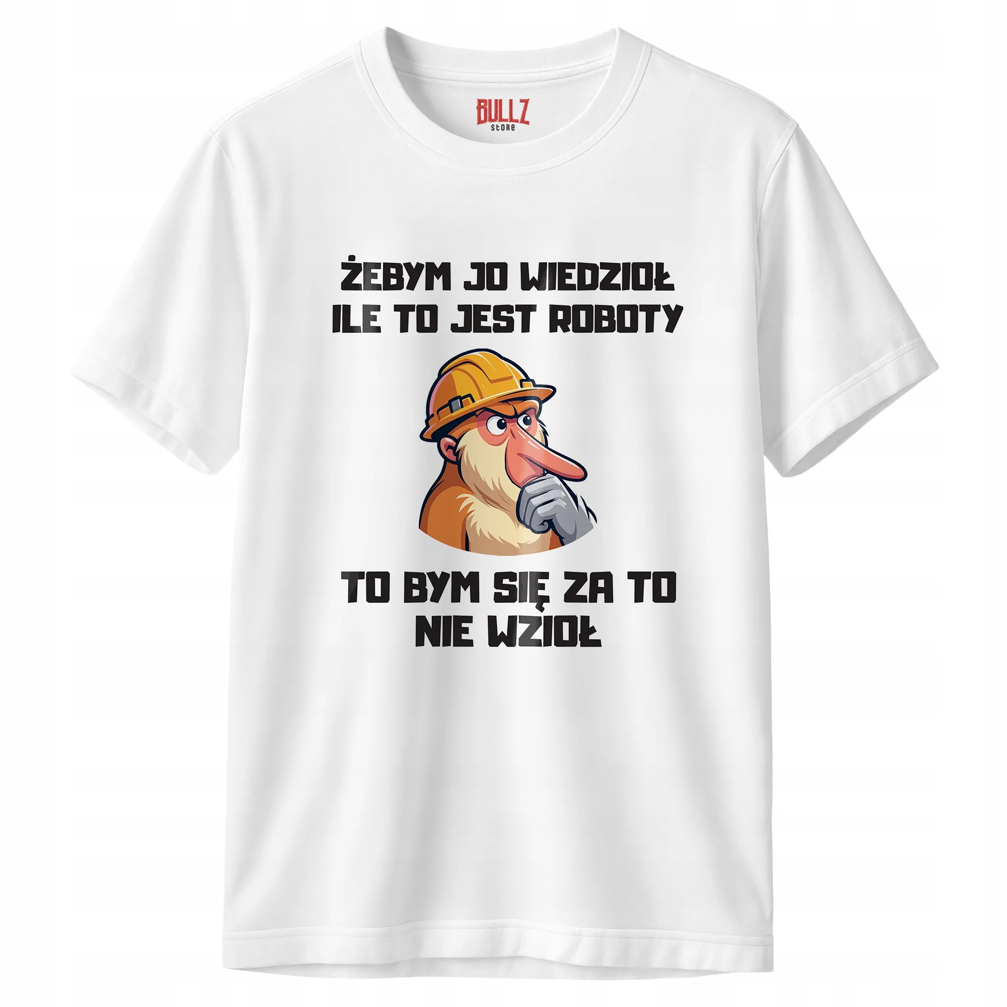 Koszulka biała męska Żebym Jo Wiedzioł Zabawny Prezent r. 3XL