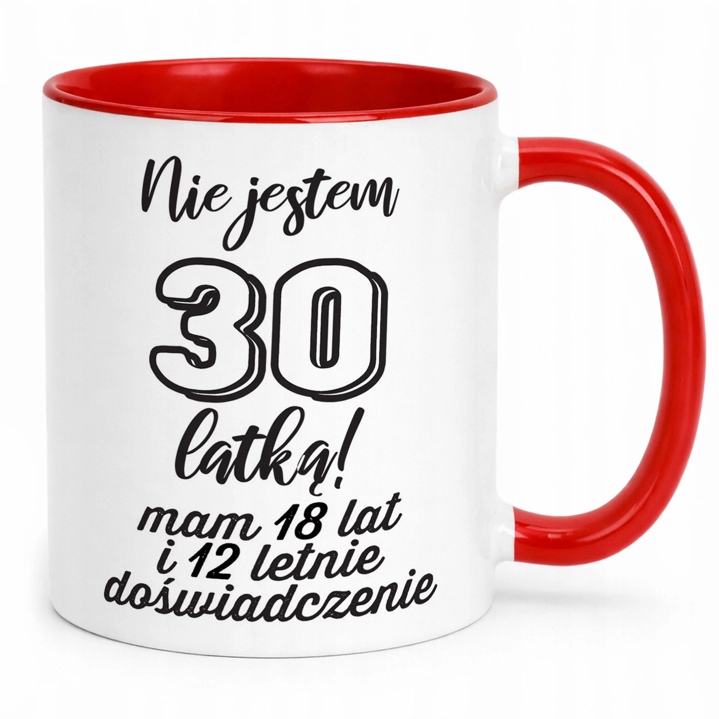 Kubek Czerwony Nie Jestem 30 latką Prezent Dla Kobiety Urodziny
