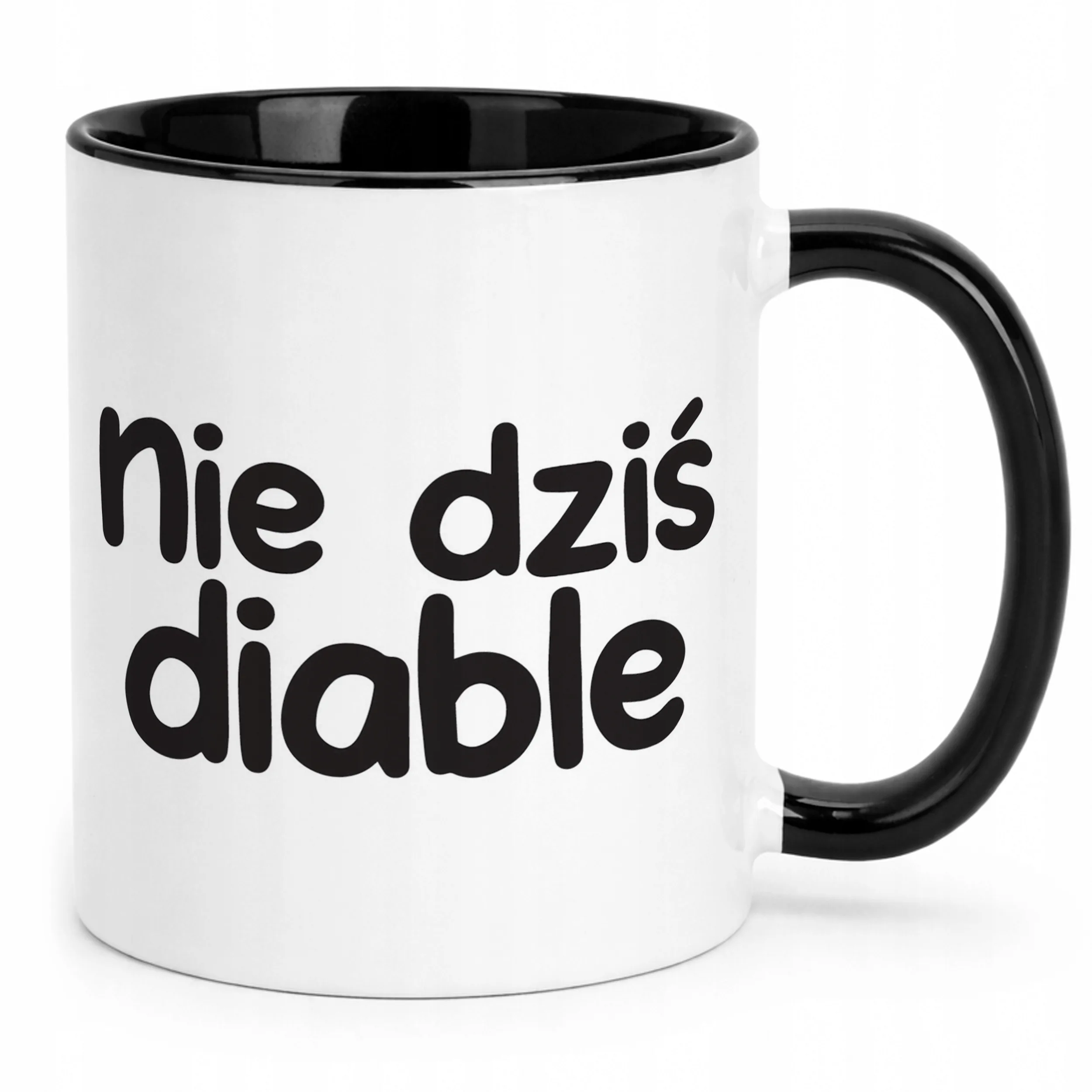 Kubek Czarny Nie Dziś Diable Śmieszny Zabawny Prezent