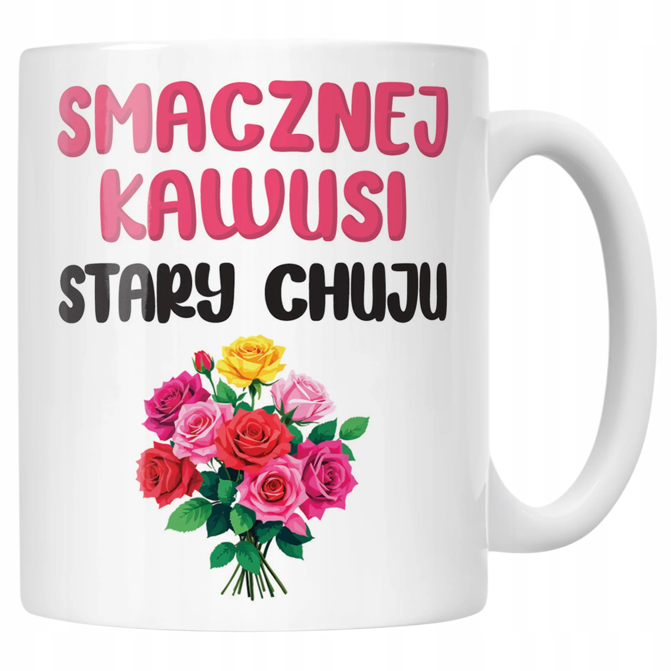 Kubek ceramiczny Smacznej Kawus Stary Ch**u Śmieszny Zabawny Prezent