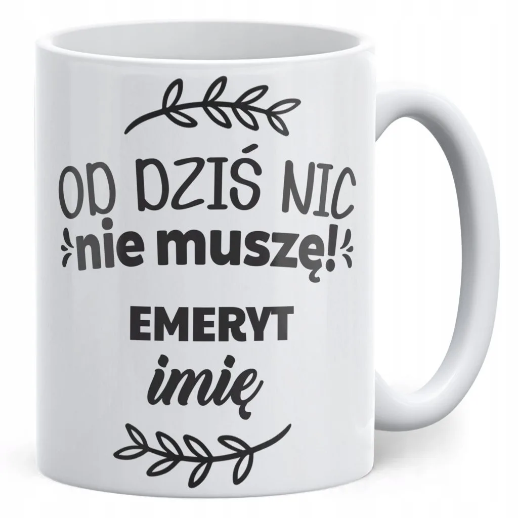 Kubek ceramiczny Personalizowany z okazji Emerytury Dla Emeryta Prezent