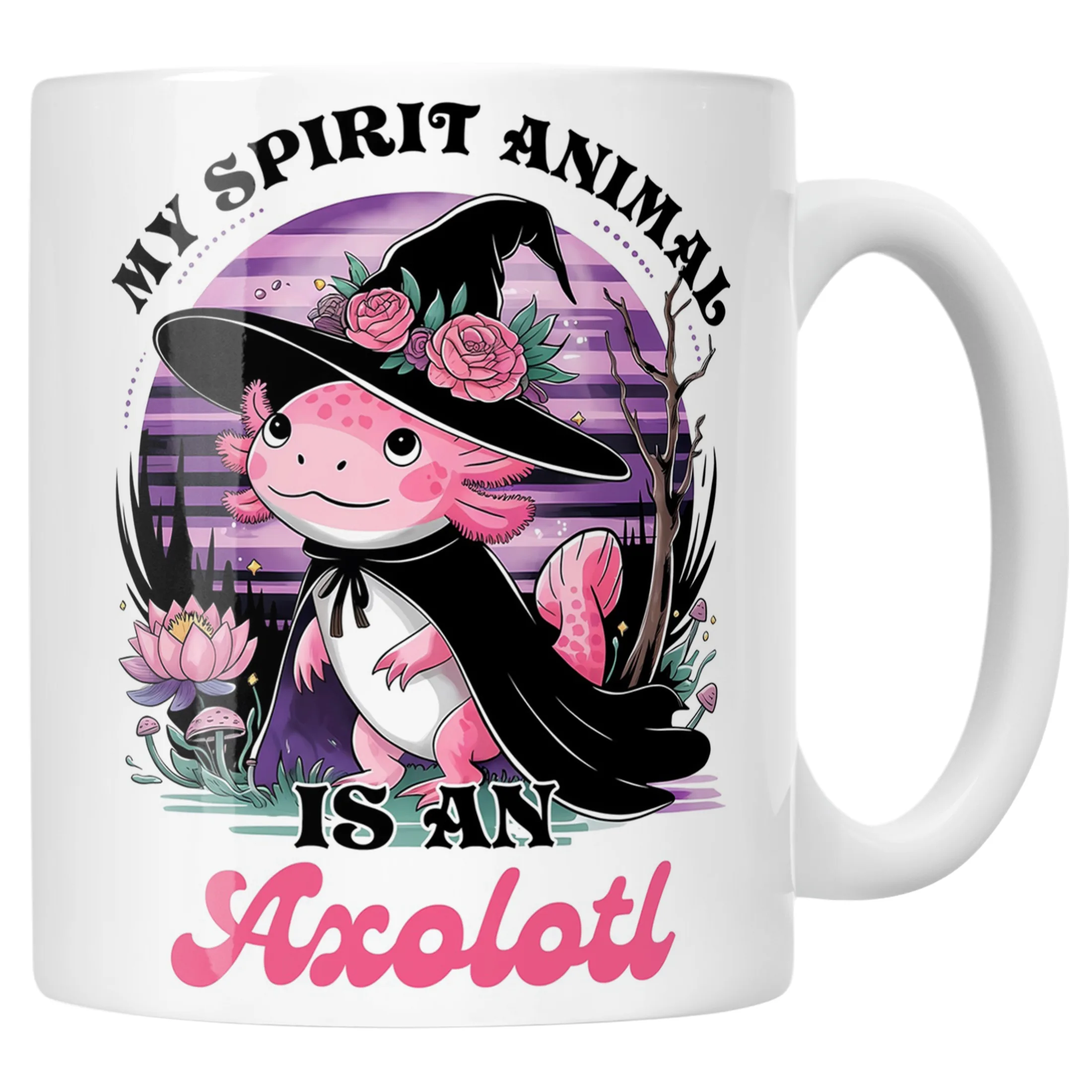 Śliczny kubek dla dziewczynki Aksolotl Axolotl Różowy Zwierzak Trend HIT