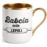 Kubek Premium Złoty Dzień Babci Dla Babci Prezent Upominek