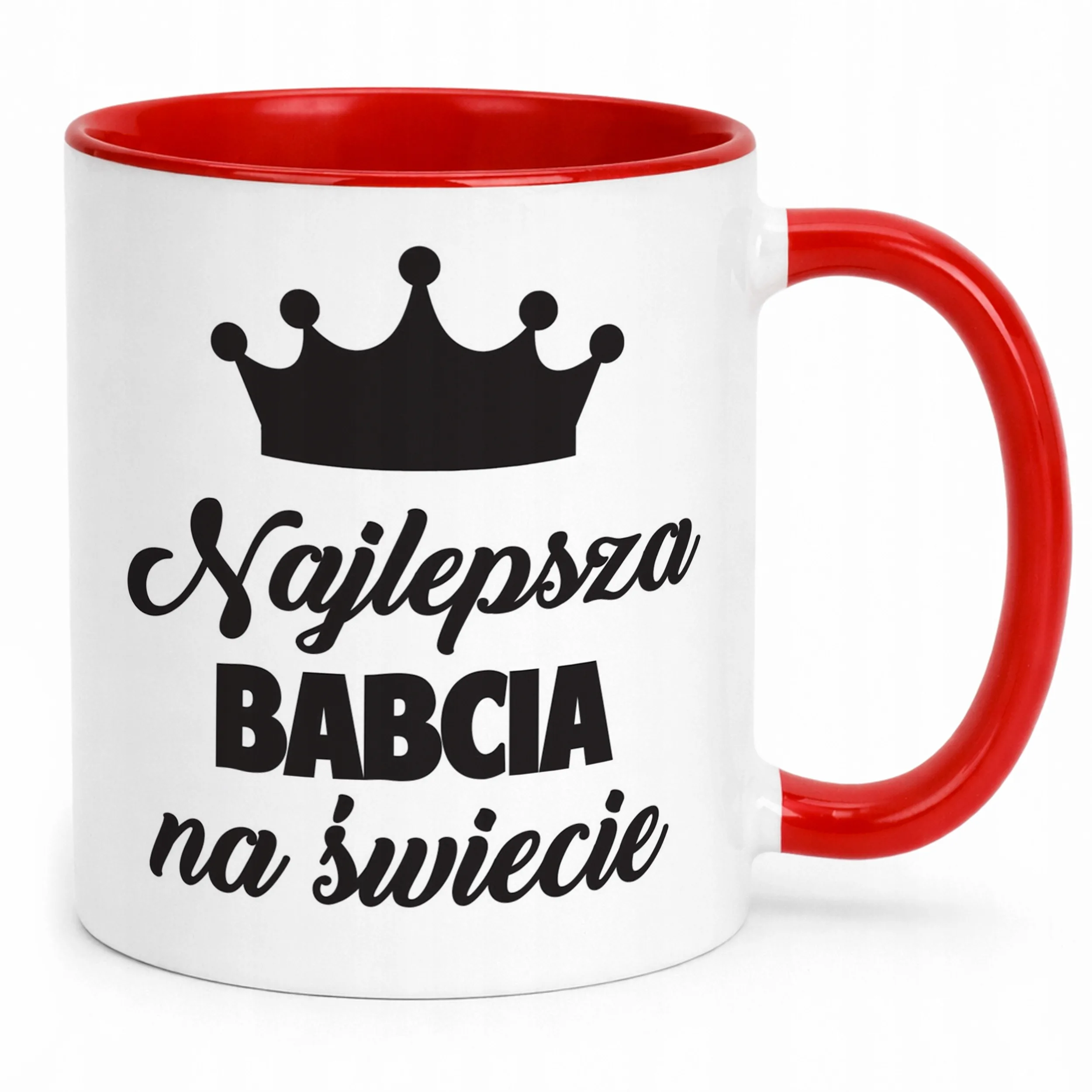 Kubek Czerwony Dzień Babci Dla Babci Prezent Upominek