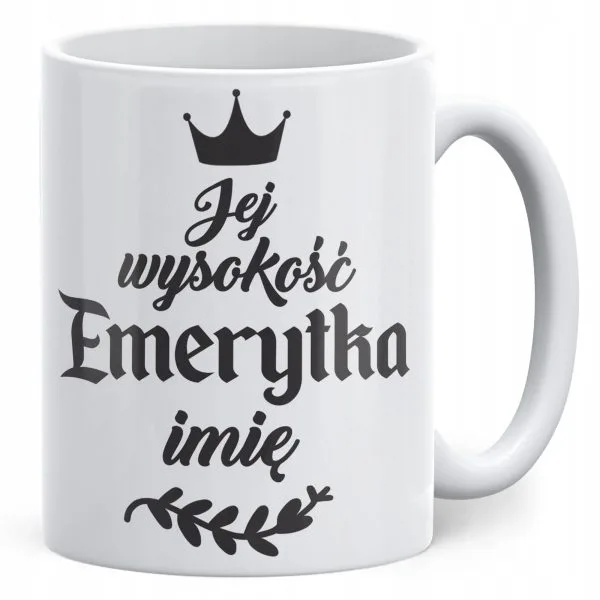 Kubek ceramiczny Personalizowany z okazji Emerytury Dla Emerytki Prezent