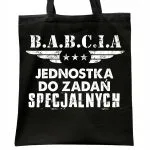 Torba bawełniana czarna na zakupy Dzień Babci Prezent