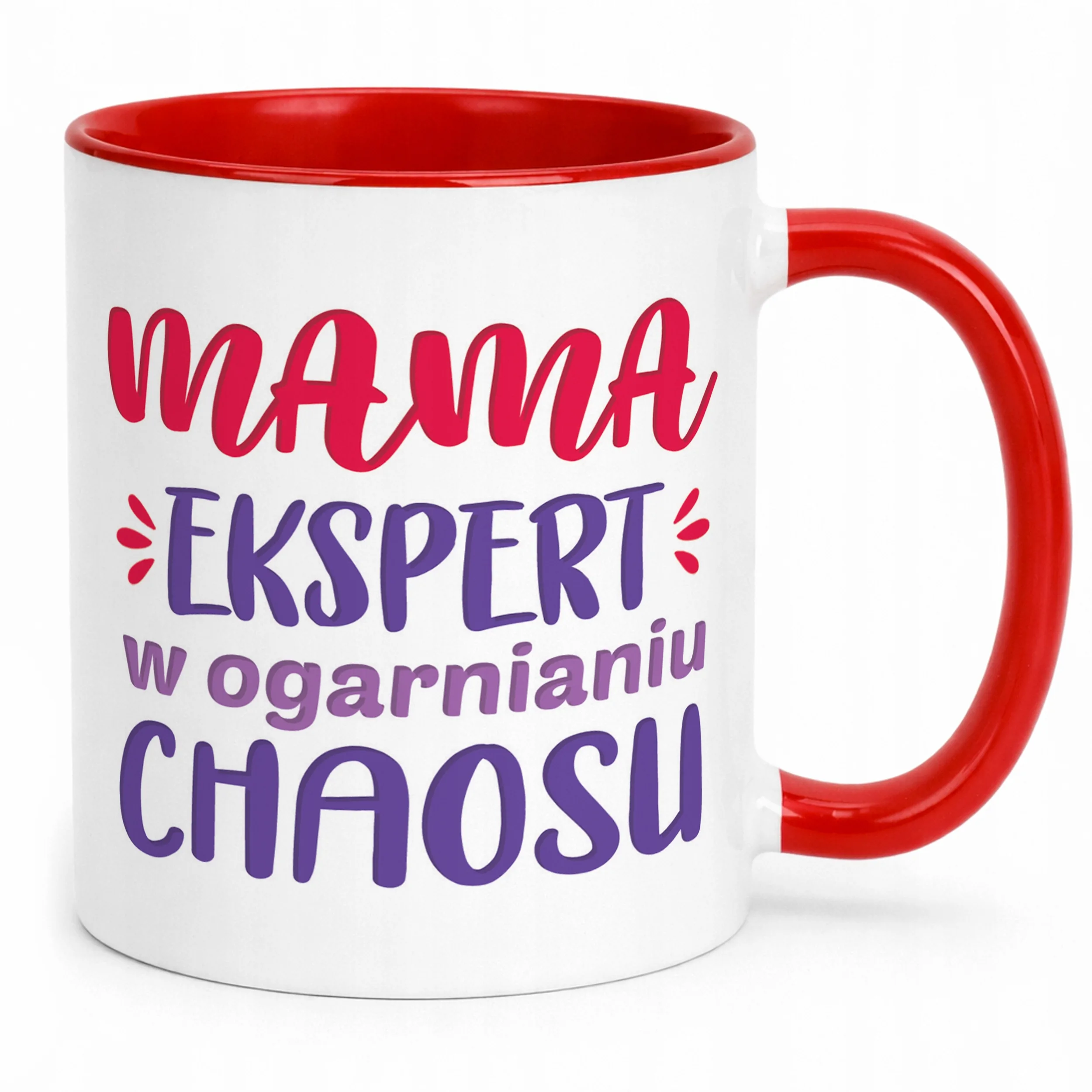 Kubek Czerwony Dzień Matki Dla Mamy Prezent Ekspert W Ogarnianiu Chaosu