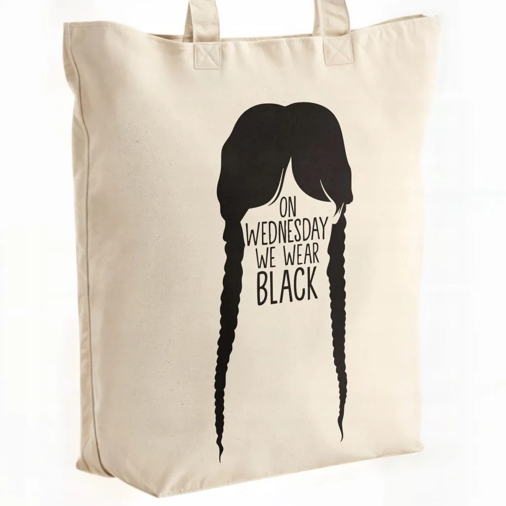 Torba bawełniana premium na zakupy Nevermore Wednesday Dla Fanów