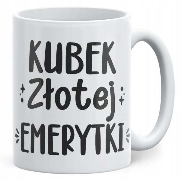 Kubek ceramiczny z okazji Emerytury Dla Emerytki Prezent Upominek