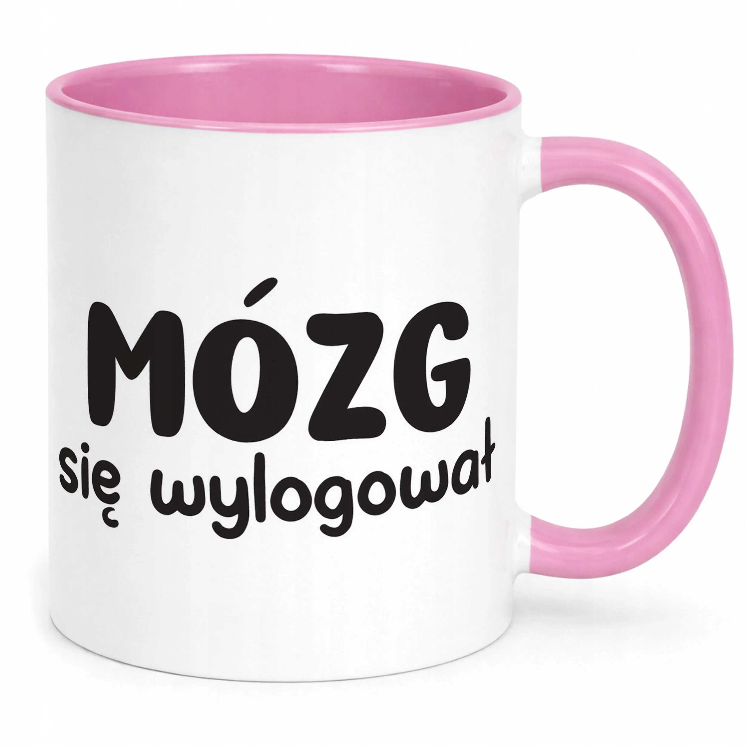 Kubek Różowy Mózg Się Wylogował Śmieszny Zabawny Prezent