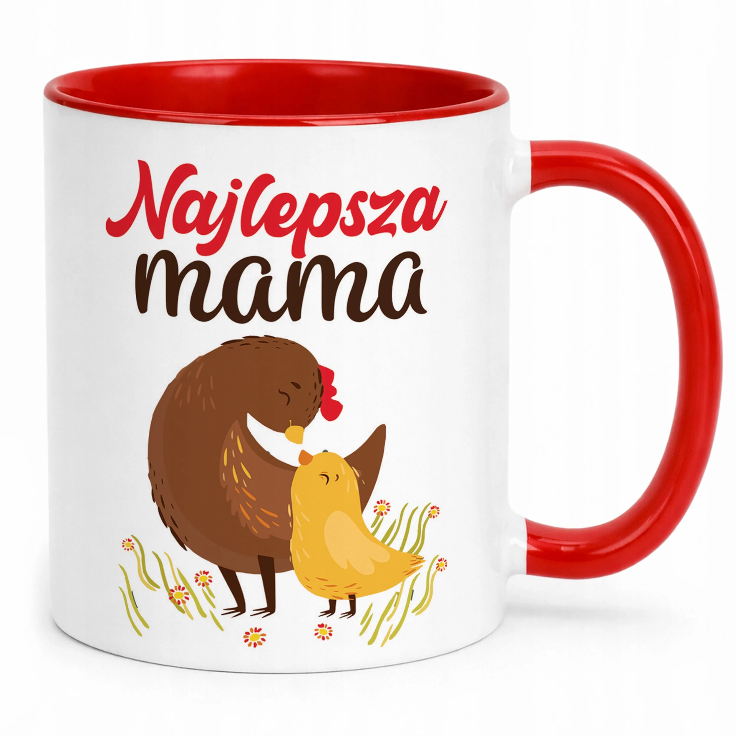 Kubek Czerwony Dzień Matki Dla Mamy Prezent Najlepsza Mama