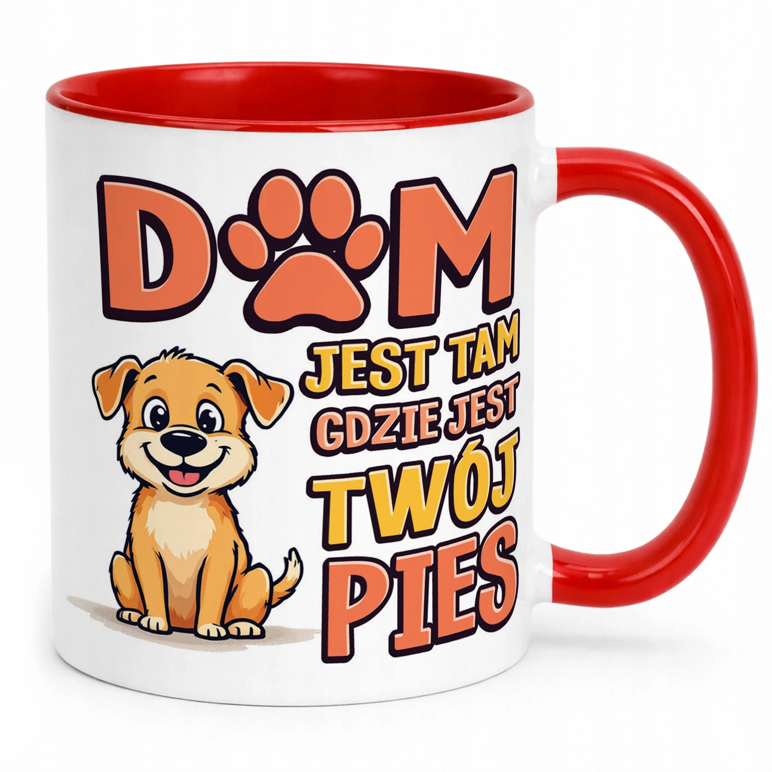 Kubek ceramiczny Dom Jest Tam Gdzie Twój Pies Prezent Upomienk